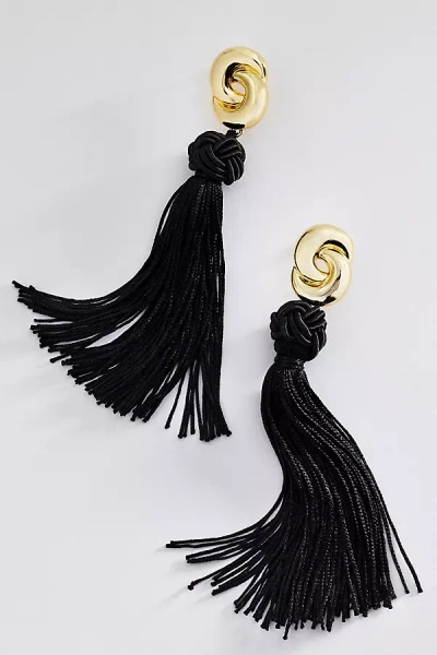 Luv Aj Solstice Knot Tassel Earrings In Gold
