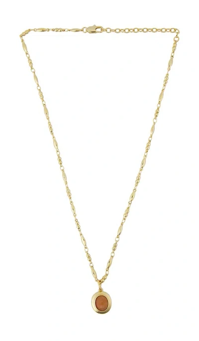 Luv Aj Sunset Stone Locket Necklace