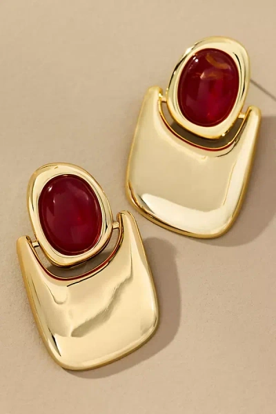 Luv Aj The Amber Honey Resin Statement Earrings In Gold