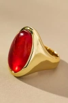Luv Aj The Amber Honey Resin Statement Ring In Gold