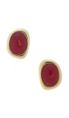 Luv Aj The Amber Honey Resin Stud Earrings In Gold