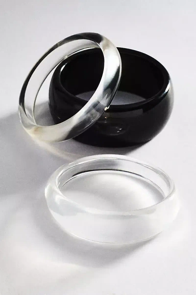 Luv Aj The Bondi Bangles, Set Of 3 In Silver