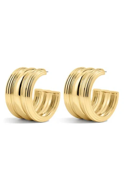 Luv Aj The Canyon Hoop Earrings In Gold