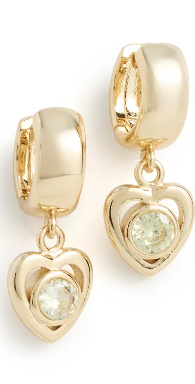 Luv Aj The Charlotte Heart Hoops Gold