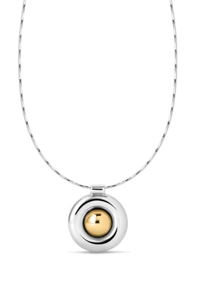 Luv Aj The Chrome Orb Pendant Necklace In Silver