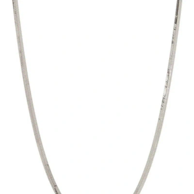 Luv Aj The Classique Herringbone Chain Necklace In Grey