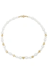 LUV AJ THE ETOILE PEARL STUD NECKLACE