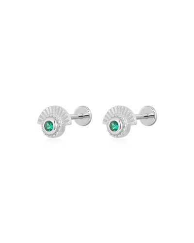 Luv Aj The Flare Fan Studs In Green