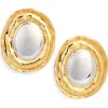 Luv Aj The Formentera Stud Earrings In Gold