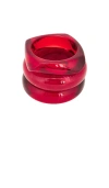 Luv Aj The Formentera Bangle Set In Red
