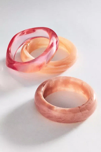 Luv Aj The Formentera Bangles, Set Of 3 In Pink