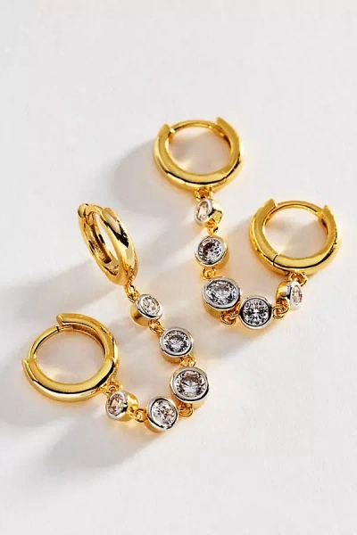 Luv Aj The Georgia Stone Huggie Earrings In Gold