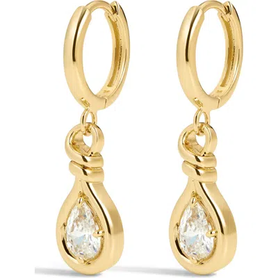 Luv Aj The Georgia Stone Knot Drop Earrings In Gold