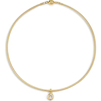 Luv Aj The Georgia Stone Omega Necklace In Gold