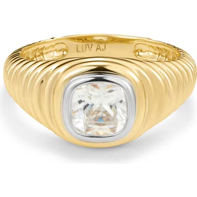 Luv Aj The Georgia Stone Signet Ring In Gold