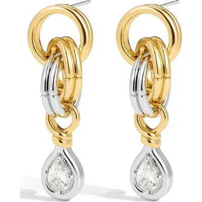 Luv Aj The Georgia Stone Twisted Drop Earrings In Gold