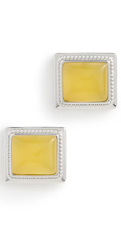 Luv Aj The Matilda Stone Studs Silver