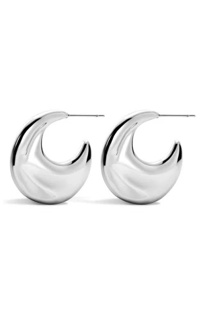 Luv Aj The Mercury Disc Hoop Earrings In Brown