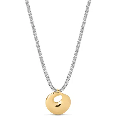Luv Aj The Mercury Disc Pendant Necklace In Metallic