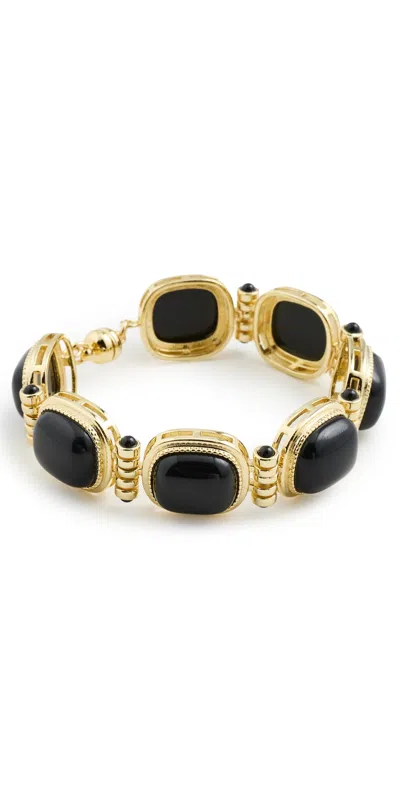 Luv Aj The Midnight Mesa Beaded Bracelet Gold