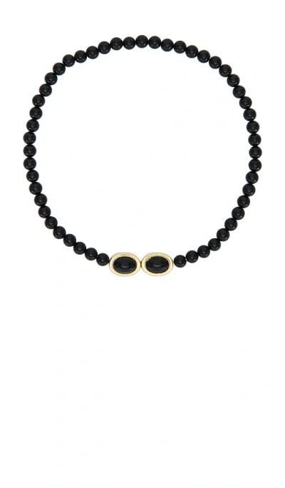 Luv Aj The Midnight Mesa Beaded Necklace In Black