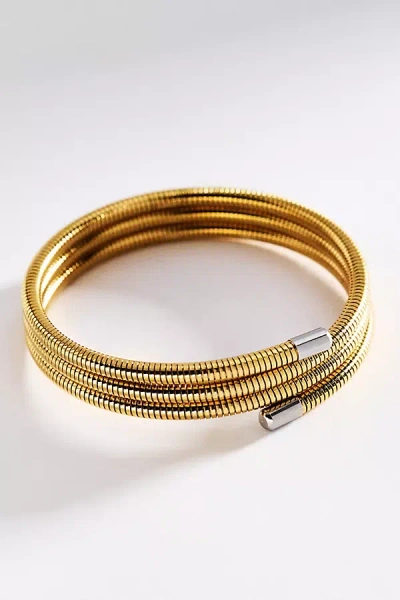 Luv Aj The Mini Palais Flex Snake Chain Bracelet In Gold