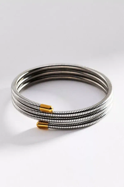 Luv Aj The Mini Palais Flex Snake Chain Bracelet In Gray
