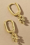 Luv Aj The Mlb Logo Charm Hoop Earrings In Gold