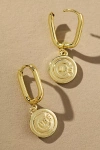 Luv Aj The Mlb Logo Charm Hoop Earrings In Yellow