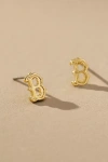 Luv Aj The Mlb Logo Stud Earrings In Gold
