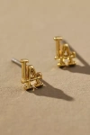 Luv Aj The Mlb Logo Stud Earrings In Yellow