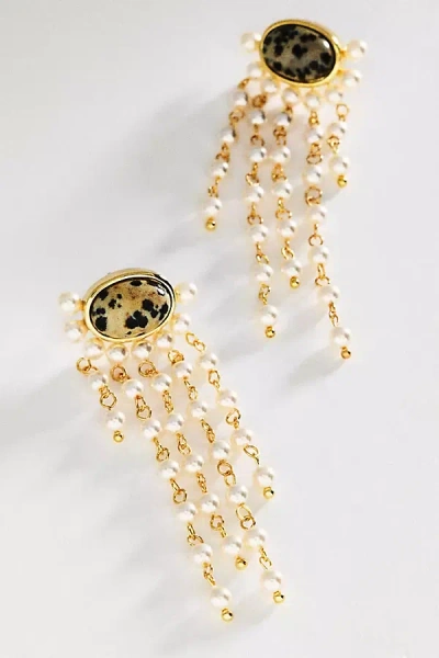 Luv Aj The Palma Pearl Stud Earrings In Gold