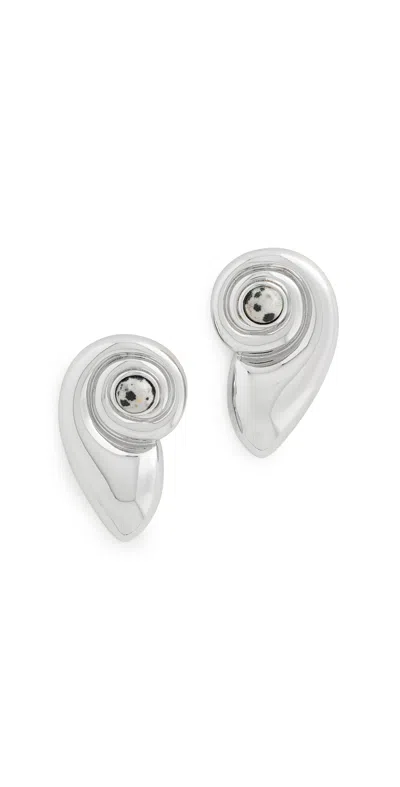 Luv Aj The Palma Shell Studs Silver
