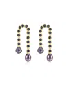 Luv Aj The Pave Blue Pearl U Studs In Gold