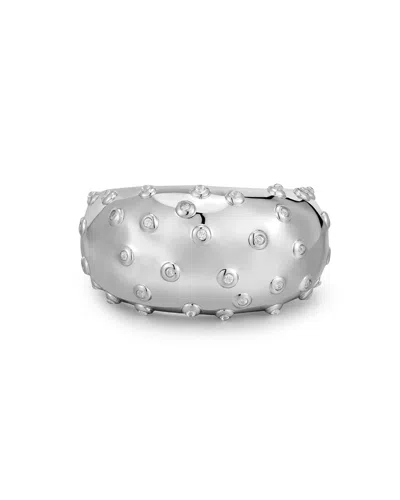 Luv Aj The Pave Molten Ring In Silver