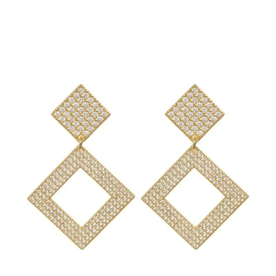 Luv Aj The Pave Princess Earrings In Gold