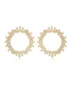 Luv Aj The Ray Pavé Bar Hoop Earrings In Gold