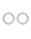 Luv Aj Pave Ray Earrings In Silver