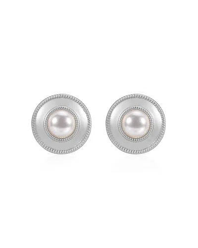 Luv Aj The Pearl Statement Studs In Silver