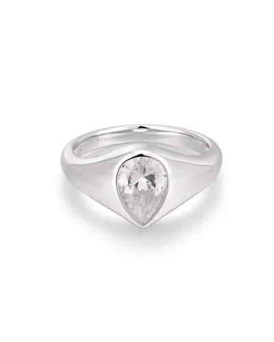 Luv Aj The Poire Bezel Ring In Silver