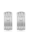 Luv Aj The Ridged Positano Stud Earrings In Silver