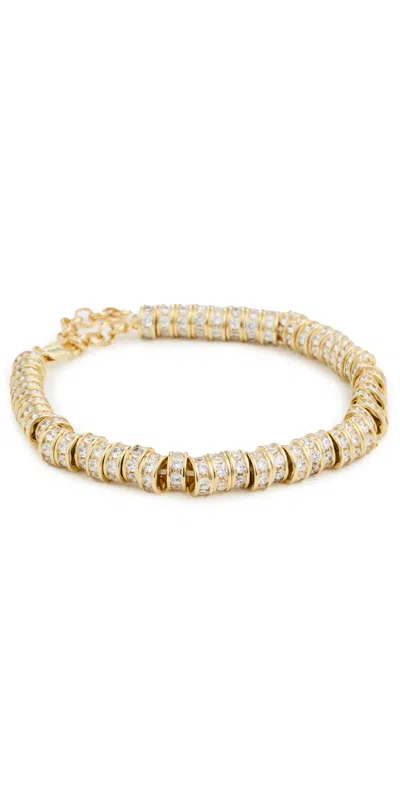 Luv Aj The Rio Rhinestone Anklet Gold