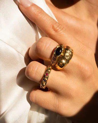Luv Aj The Royale Stone Signet Ring In Gold