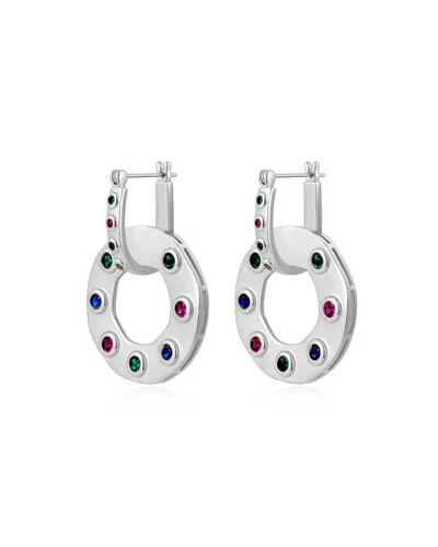 Luv Aj The Royale Stone Statement Earrings In Pink