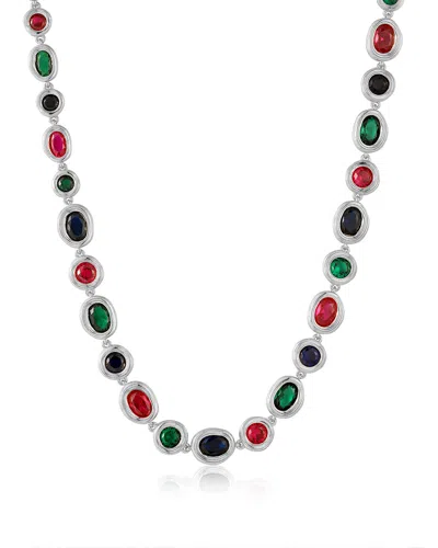 Luv Aj The Royale Stone Tennis Necklace In Silver