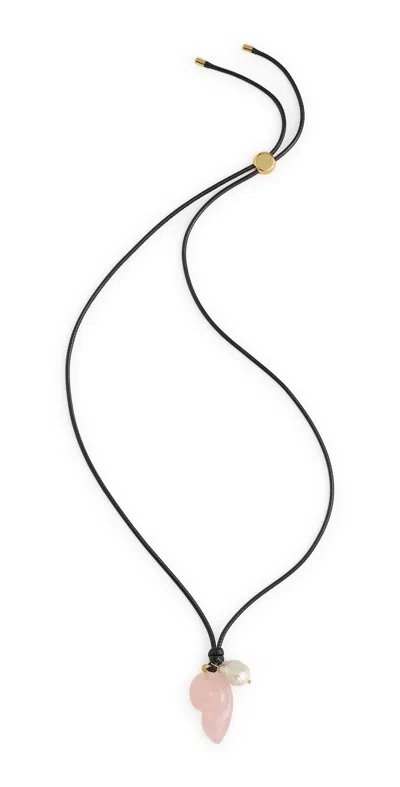 Luv Aj The Santorini Pendant Cord Necklace Black