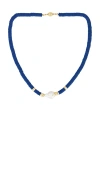 Luv Aj The Seville Pearl Necklace In Blue