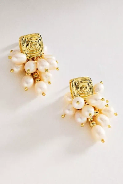 Luv Aj The Seychelles Pearl Statement Stud Earrings In Gold