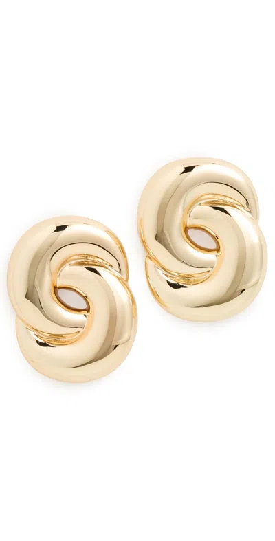 Luv Aj The Solstice Knot Stud Earrings Gold