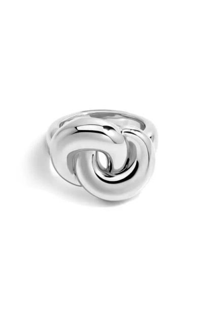 Luv Aj The Solstice Knot Stud Earrings In Metallic